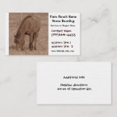 馬の搭乗か馬小屋 名刺 (正面/裏面)