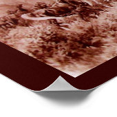 馬の放牧アンティークブラウン、セピア ポスター (角)