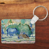 馬の放牧バイフランツマルク、ヴィンテージファインアート キーホルダー (正面)