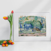 馬の放牧バイフランツマルク、ヴィンテージファインアート ポスター