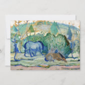 馬の放牧バイフランツマルク、ヴィンテージファインアート 招待状 (正面)