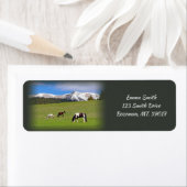 馬の放牧差出人住所 ラベル (インサイチュ)