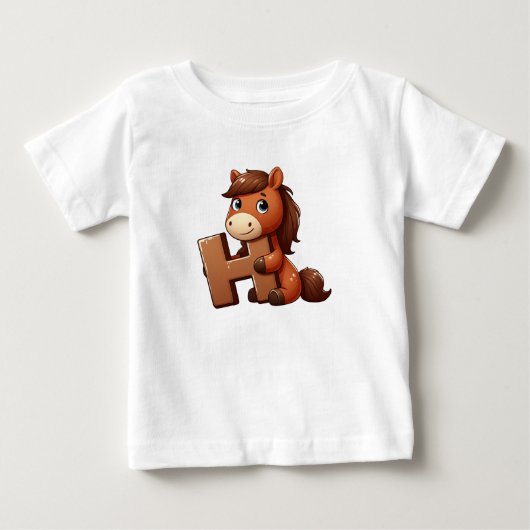 馬の文字HベビーTシャツ ベビーTシャツ (正面)