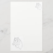 馬の文房具スケッチ 便箋 (正面)