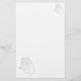 馬の文房具スケッチ 便箋