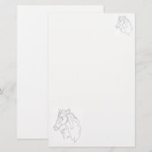 馬の文房具スケッチ 便箋 (正面/裏面)