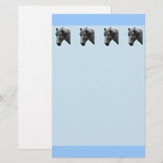 馬の文房具 便箋 (正面/裏面)