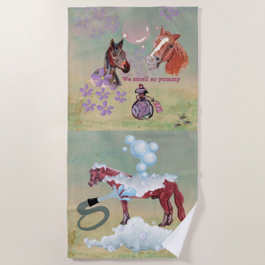 馬の日誌、カレンダー、または ビーチタオル (正面)