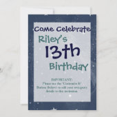 馬の星きらめく座スターズミッドナイトブルー 招待状 (正面)