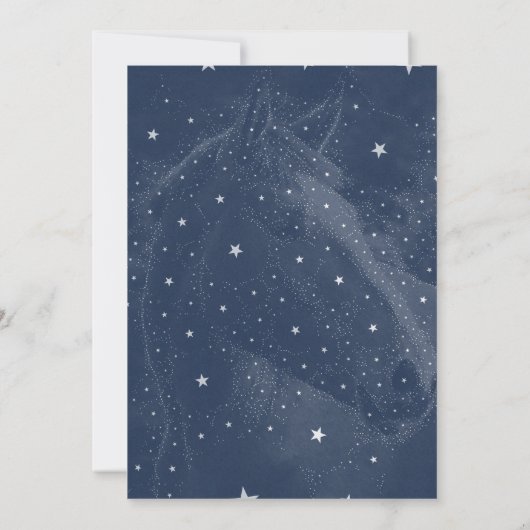 馬の星きらめく座スターズミッドナイトブルー 招待状 (裏面)
