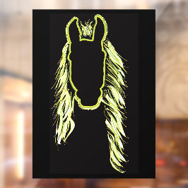 馬の晴れの反射 ウィンドウサイン