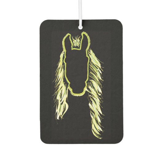 馬の晴れの反射 カーエアーフレッシュナー (正面)