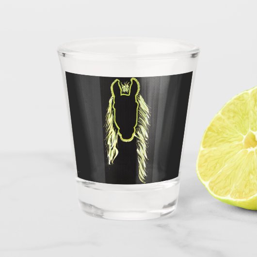 馬の晴れの反射 ショットグラス (正面)