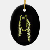 馬の晴れの反射 セラミックオーナメント (正面)