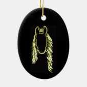 馬の晴れの反射 セラミックオーナメント (裏面)