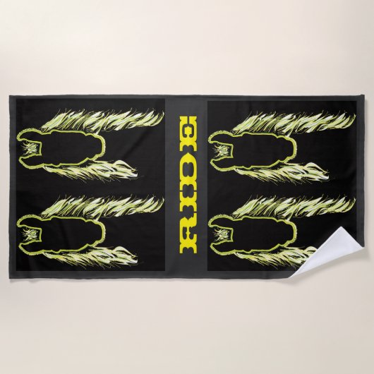 馬の晴れの反射 ビーチタオル (正面)