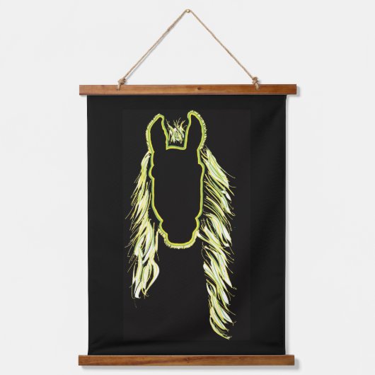 馬の晴れの反射 吊り下げ型タペストリー (正面)