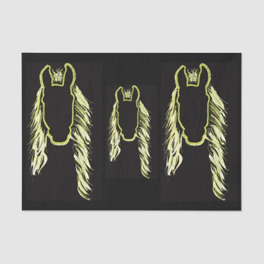 馬の晴れの反射 薄葉紙 (正面)