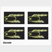 馬の晴れの反射 長方形シール (シート)