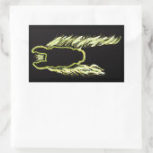 馬の晴れの反射 長方形シール (バッグ)