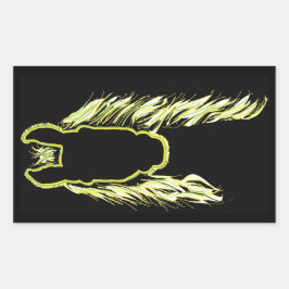 馬の晴れの反射 長方形シール