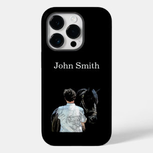 馬の暗い携帯ケースを持つ男 Case-Mate iPhone 14 PROケース