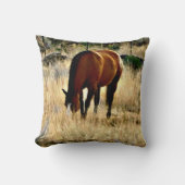 馬の枕を牧草を食べること クッション (正面)
