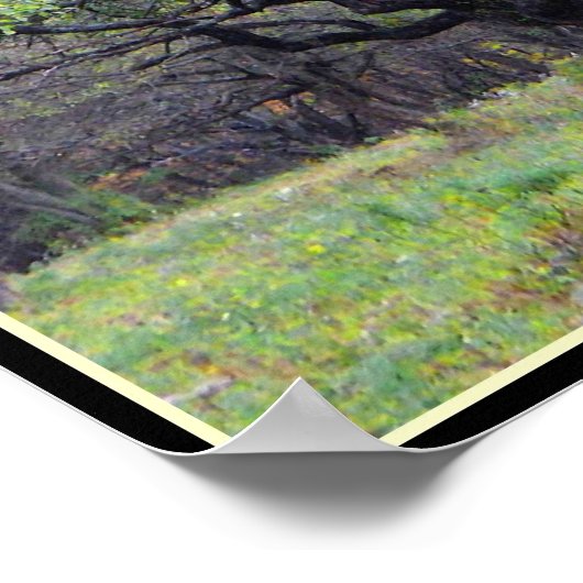 馬の果樹園の秋 ポスター (角)