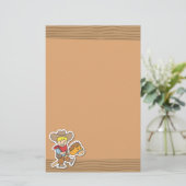 馬の棒のかわいいカウボーイの乗馬 便箋 (スタンド正面)