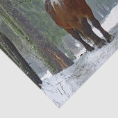 馬の森の雪の水彩 薄葉紙 (詳細)