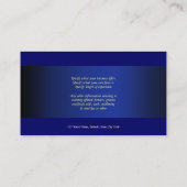 馬の業務市場のまだらにされた金ゴールドの青 名刺 (裏面)