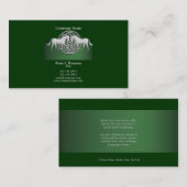 馬の業務市場の緑の白いケルト語 名刺 (正面/裏面)