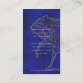 馬の業務市場の青い銀製の金ゴールド 名刺 (裏面)