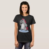 馬の歌うマイク 歌う Tシャツ (正面フル)