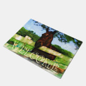 馬の歓迎 ドアマット (アングル)