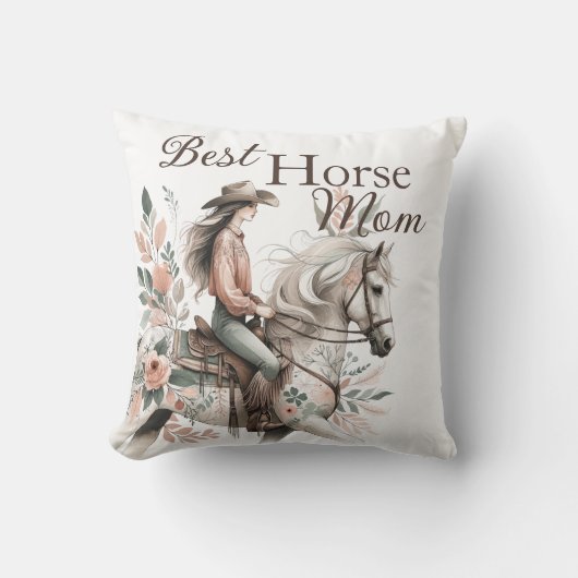 馬の母の日 クッション (正面)