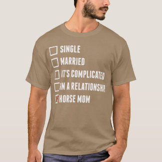 馬の母チェックマークファミリ Tシャツ