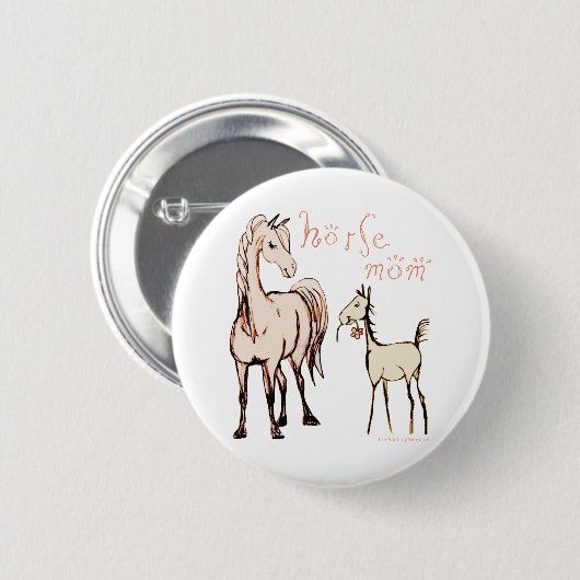 馬の母 缶バッジ (正面&裏面)