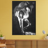 馬の毛が黒い キャンバスプリント (インサイチュ (リビング))