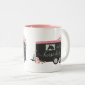 馬の毛は気にない-おもしろい馬術引用文 ツートーンマグカップ (正面右)