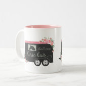 馬の毛は気にない-おもしろい馬術引用文 ツートーンマグカップ (正面左)