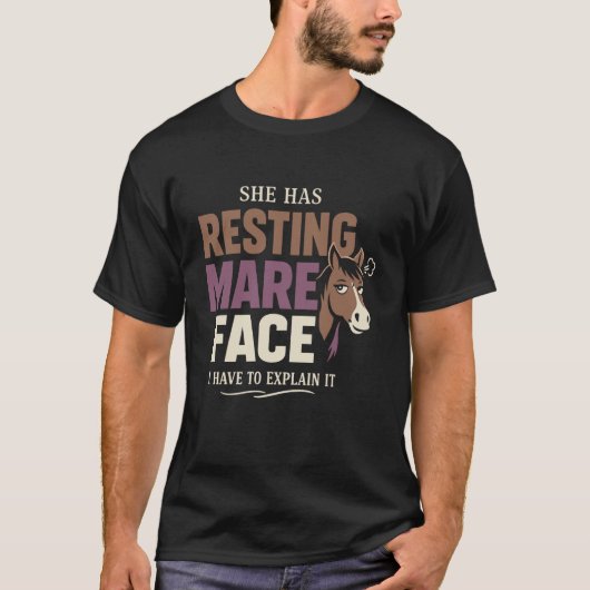 馬の気分 ユーモア 乗馬経験者 馬の気持ちがわかる Tシャツ (正面)