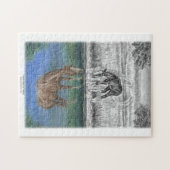 馬の水の反射 ジグソーパズル (横)