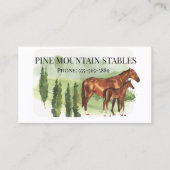 馬の水の色に乗る厩舎ウェスタン 名刺 (正面)