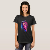 馬の水の色絵画の芸術 Tシャツ (正面フル)