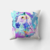 馬の水の色、馬絵画の、馬 クッション (裏面)