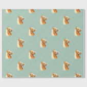 馬の水彩画のスタイルの種馬 ラッピングペーパー (フラット)