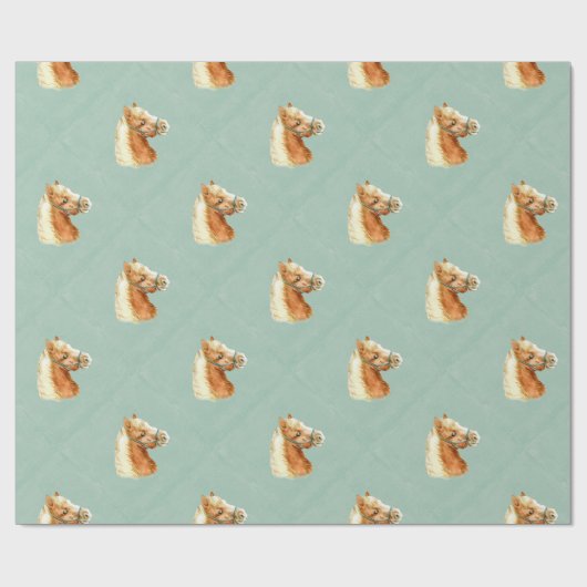 馬の水彩画のスタイルの種馬 ラッピングペーパー (フラット)