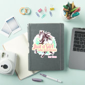 馬の水彩画を愛する女の子だけヴィンテージ シール (iPadカバー)