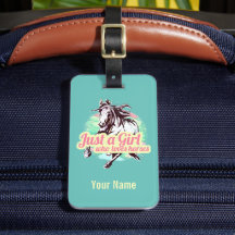 馬の水彩画を愛する女の子だけヴィンテージ